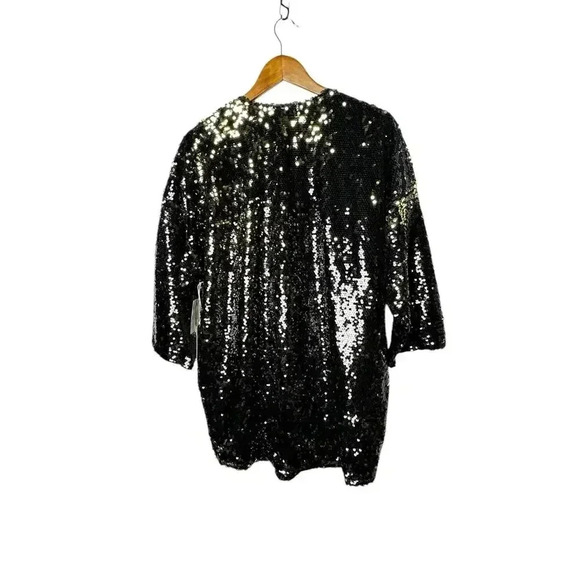 Chelsea 28 sequin shrug jacket black M - Picture 2 of 10